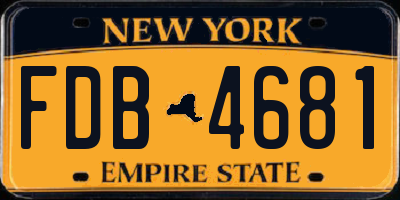 NY license plate FDB4681