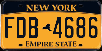 NY license plate FDB4686