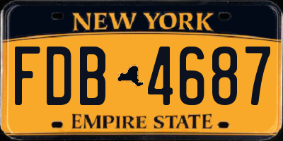 NY license plate FDB4687