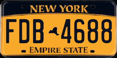 NY license plate FDB4688