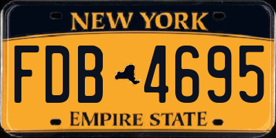 NY license plate FDB4695