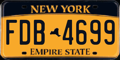 NY license plate FDB4699