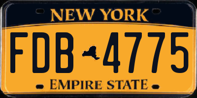 NY license plate FDB4775
