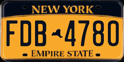 NY license plate FDB4780