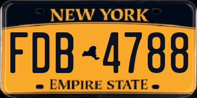 NY license plate FDB4788
