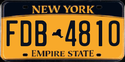 NY license plate FDB4810