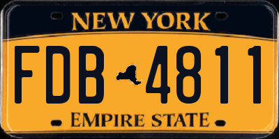 NY license plate FDB4811