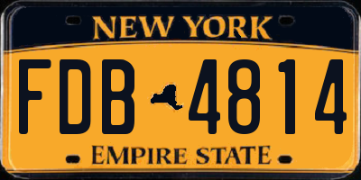 NY license plate FDB4814