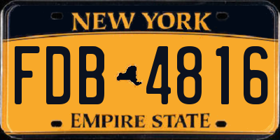 NY license plate FDB4816