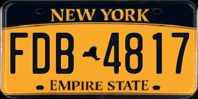 NY license plate FDB4817