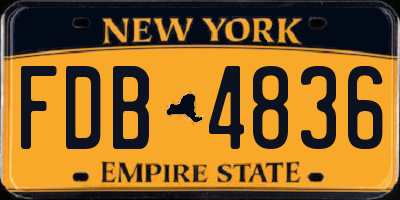 NY license plate FDB4836