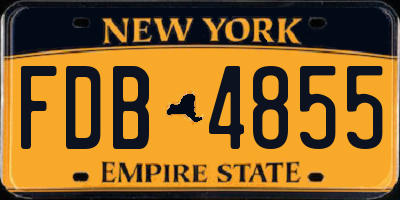 NY license plate FDB4855