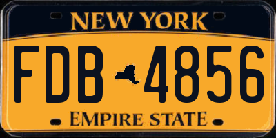 NY license plate FDB4856