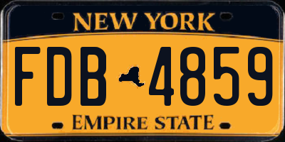 NY license plate FDB4859