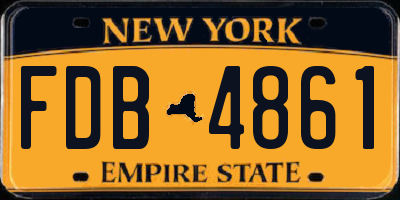 NY license plate FDB4861