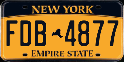 NY license plate FDB4877