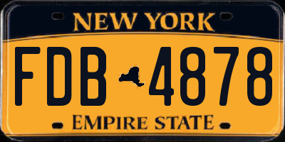 NY license plate FDB4878