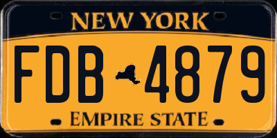NY license plate FDB4879