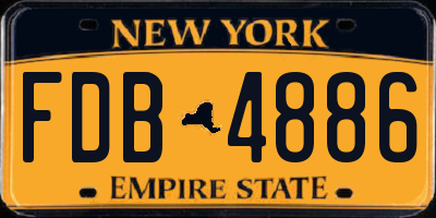NY license plate FDB4886