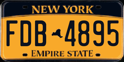 NY license plate FDB4895