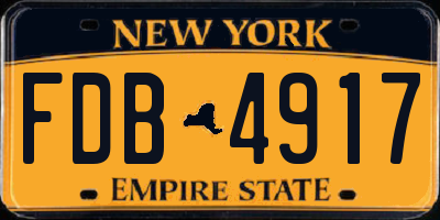 NY license plate FDB4917