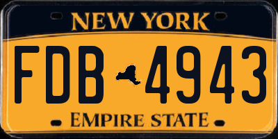 NY license plate FDB4943