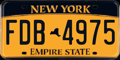 NY license plate FDB4975