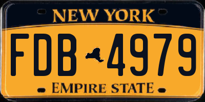 NY license plate FDB4979