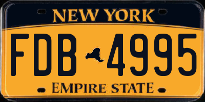 NY license plate FDB4995