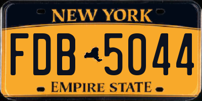 NY license plate FDB5044