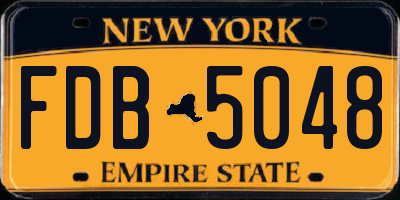 NY license plate FDB5048