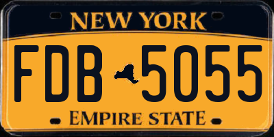 NY license plate FDB5055