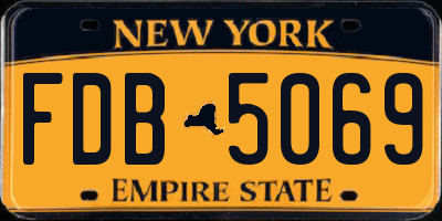NY license plate FDB5069