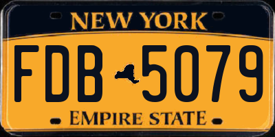 NY license plate FDB5079