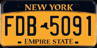 NY license plate FDB5091