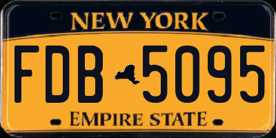 NY license plate FDB5095