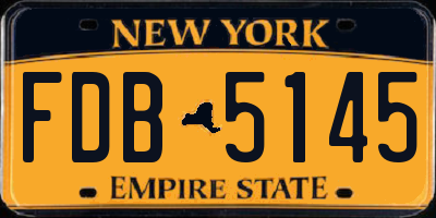 NY license plate FDB5145