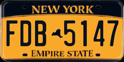 NY license plate FDB5147