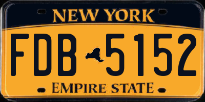 NY license plate FDB5152