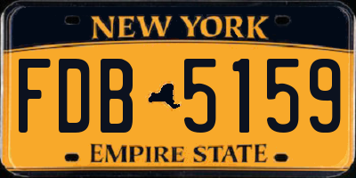 NY license plate FDB5159