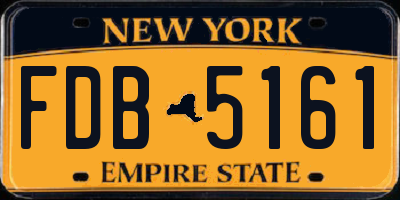 NY license plate FDB5161
