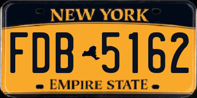 NY license plate FDB5162