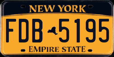 NY license plate FDB5195