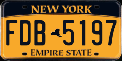 NY license plate FDB5197
