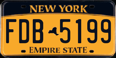 NY license plate FDB5199