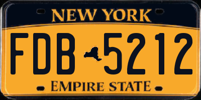 NY license plate FDB5212