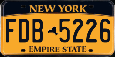 NY license plate FDB5226