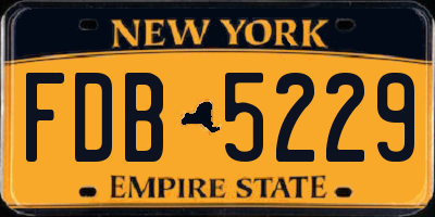 NY license plate FDB5229
