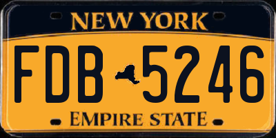 NY license plate FDB5246