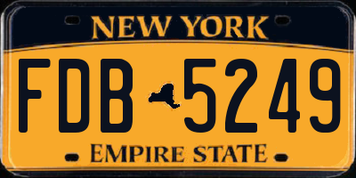 NY license plate FDB5249
